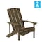 Flash Furniture Mahogany Poly Resin Adirondack Chairs, 2PK 2-JJ-C14501-MHG-GG - alternate 3